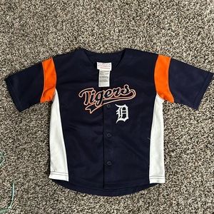 MLB Detroit Tigers Boys V-Neck Team Jersey Size 4T